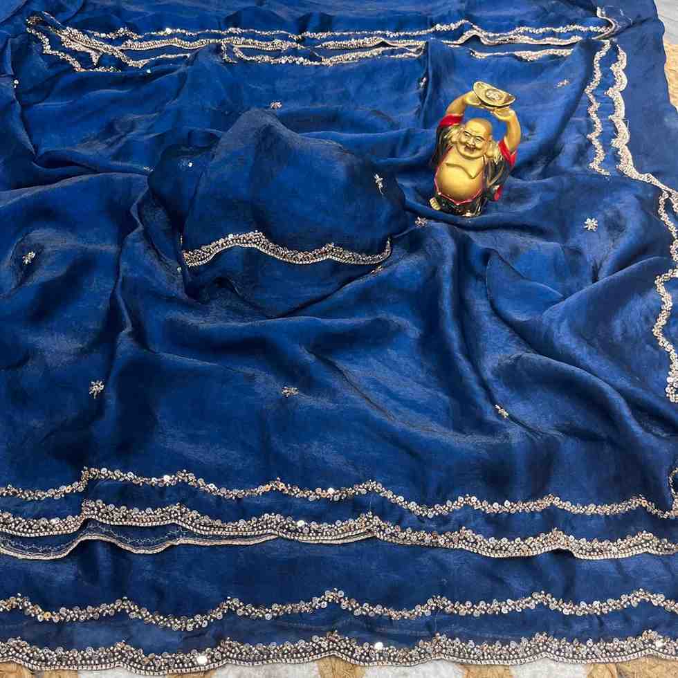 Kc 984 Space Silk Sequence Handworked Designer Saree Collection