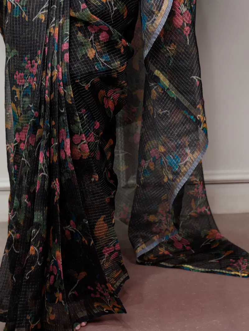 Taraa L 7066 Kota Doria Floral Printed Casual Wear Saree Collection