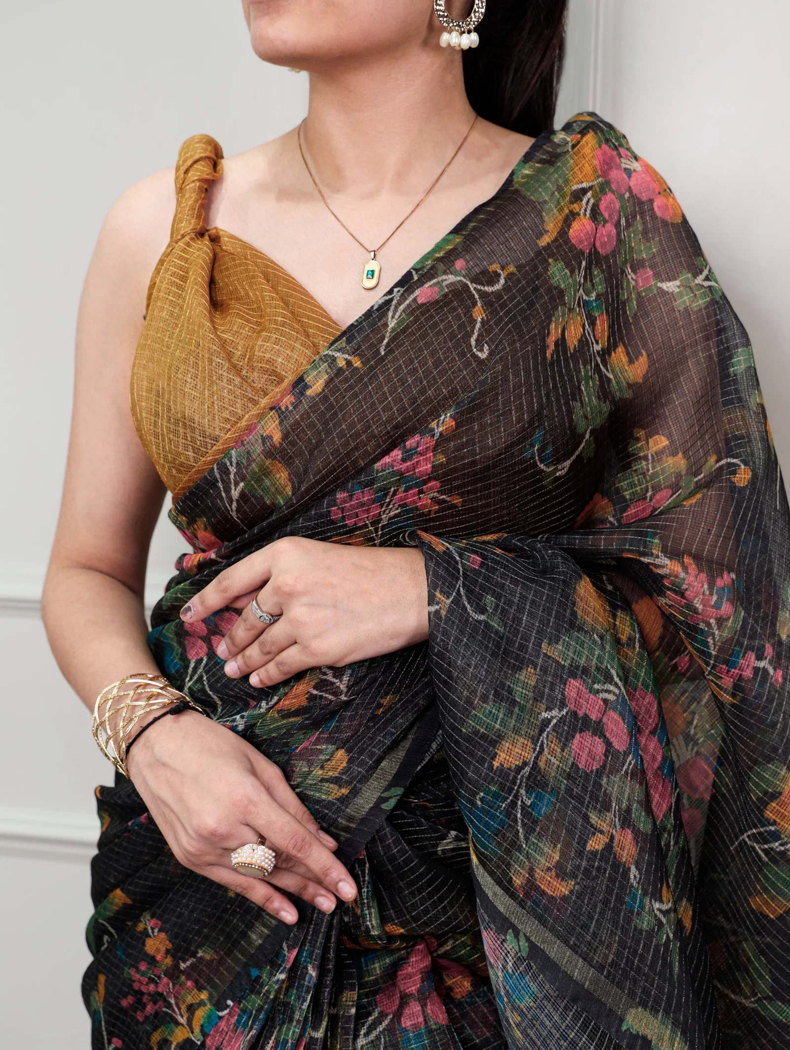 Taraa L 7066 Kota Doria Floral Printed Casual Wear Saree Collection