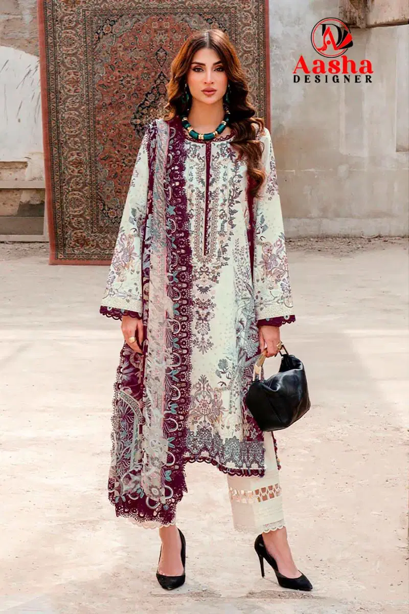 Aasha 1216 A And B Cotton Dupatta Cotton Printed Salwar Kameez Collection