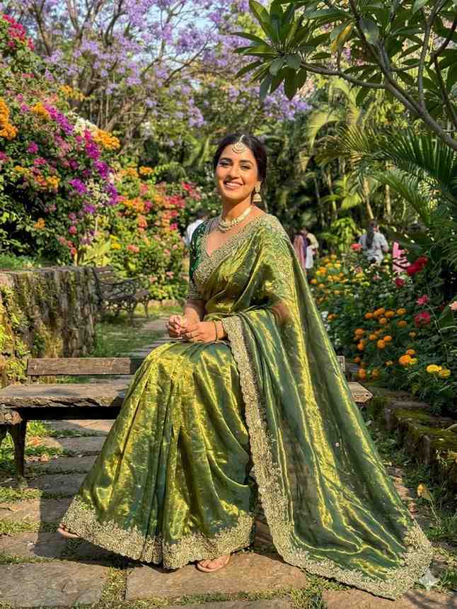 Kc 2125 Two Tone Soft Space Silk Sequence Worked Saree Collection