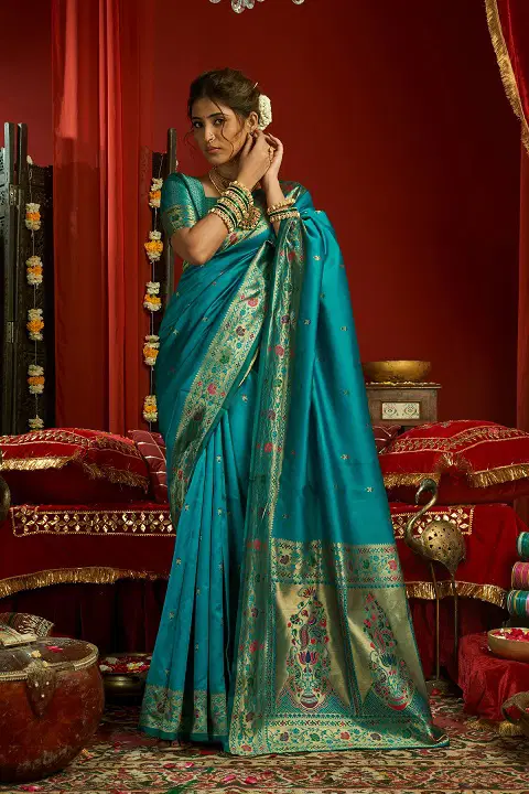 Meera 335 Paithani Silk Zari Weaving Party Wear Saree Collection