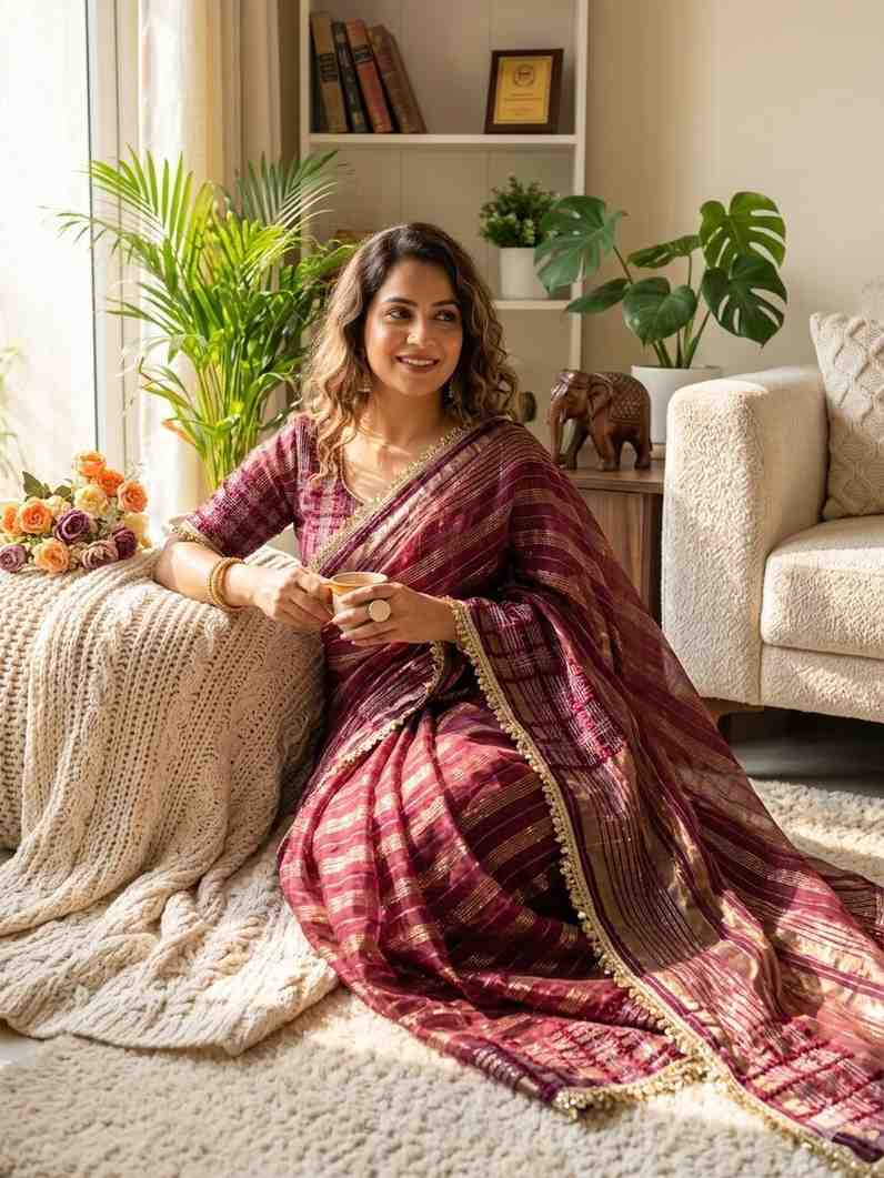 Kc 2126 Soft Tissue Silk Sequence Premium Saree Collection