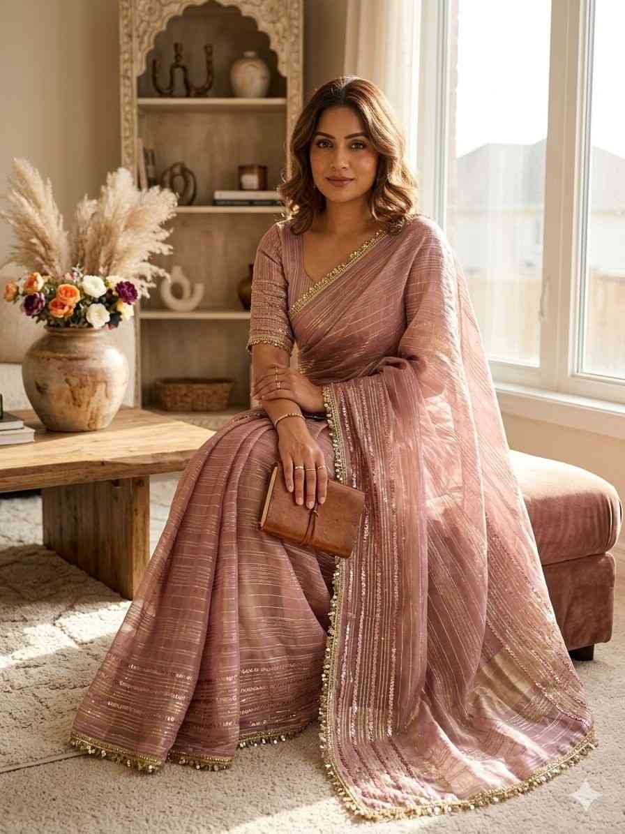 Kc 2126 Soft Tissue Silk Sequence Premium Saree Collection