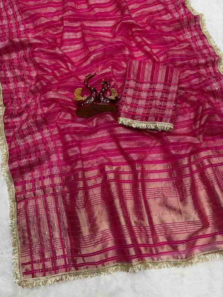 Kc 2126 Soft Tissue Silk Sequence Premium Saree Collection
