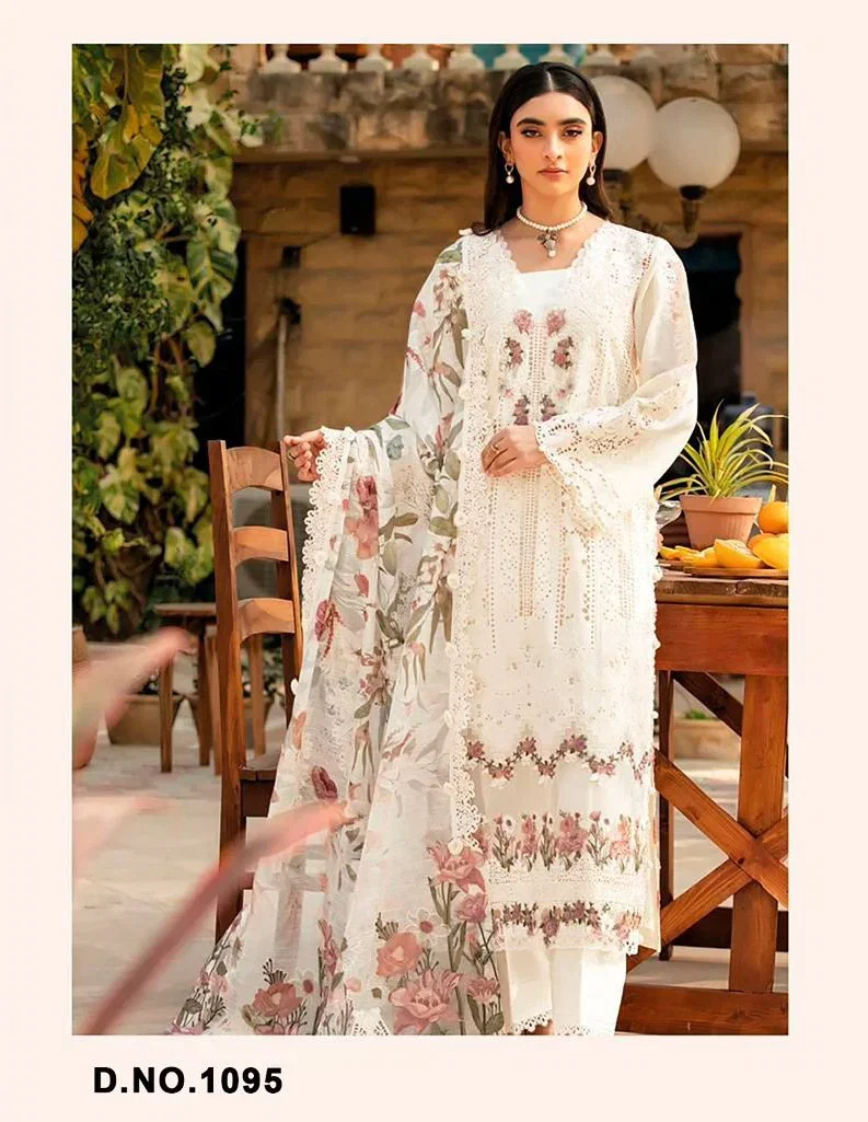 Florent 1095 Cambric Cotton With Embroidered Salwar Kameez