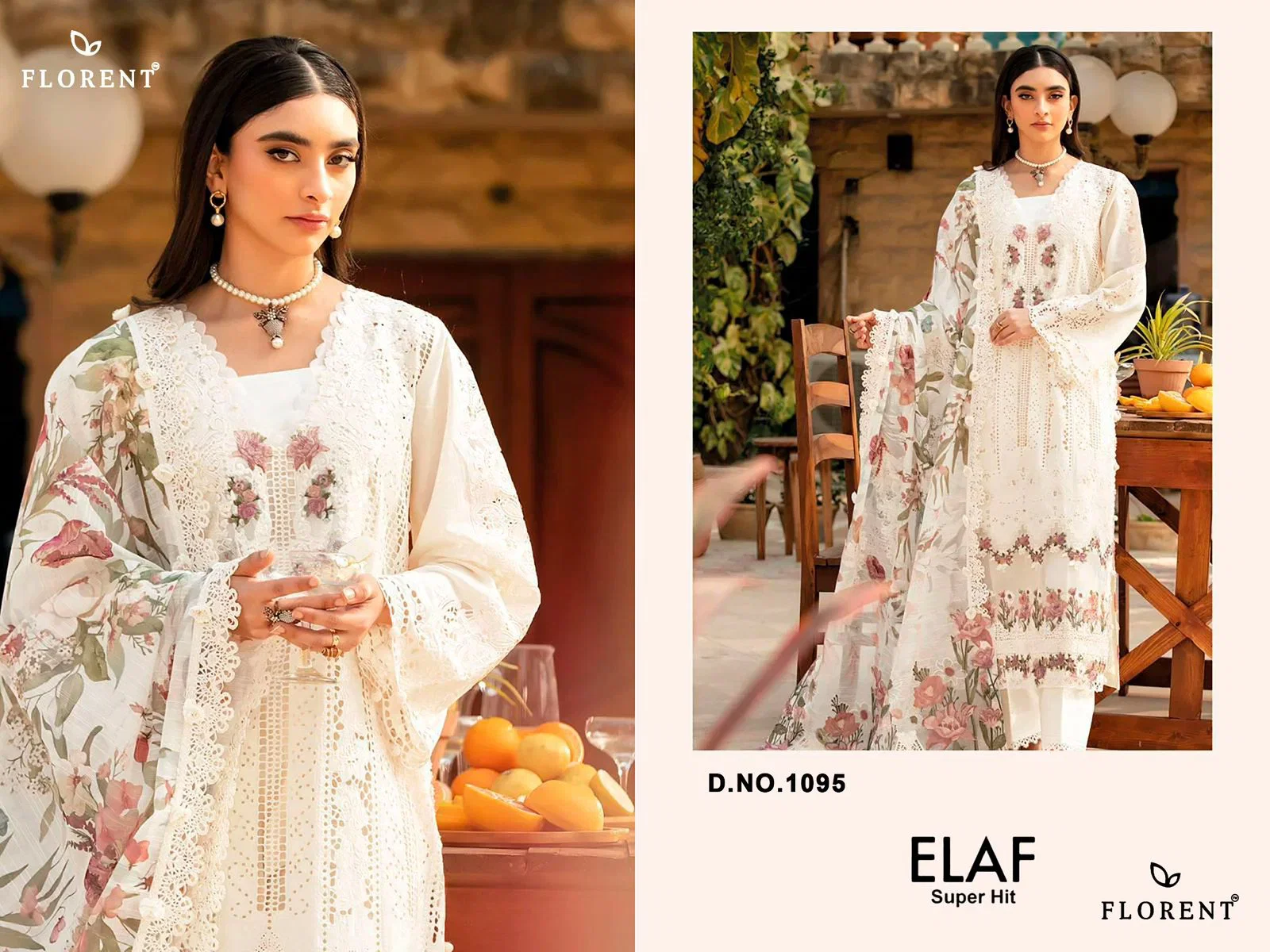 Florent 1095 Cambric Cotton With Embroidered Salwar Kameez