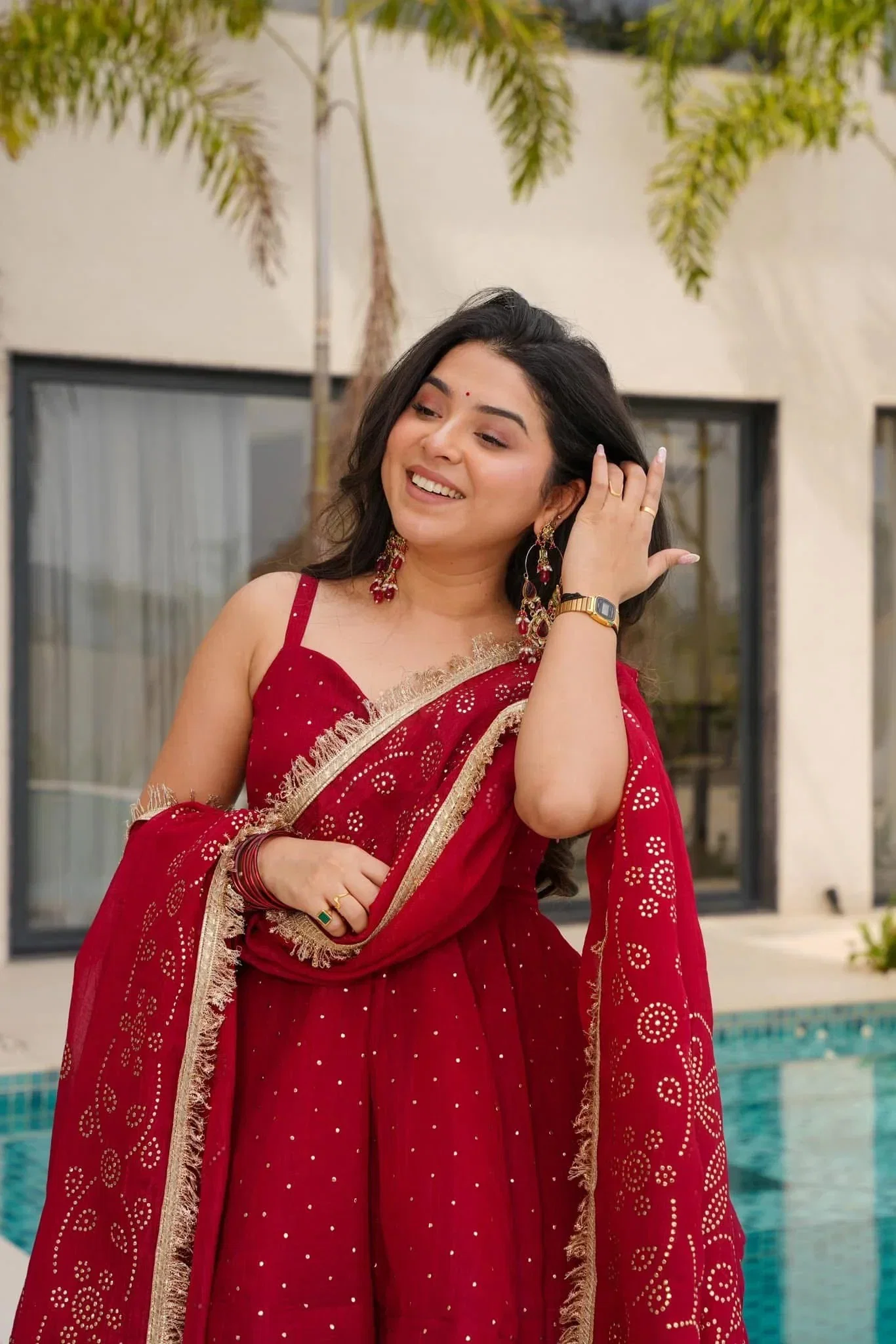 Satrutvi 01 Crunchy Embroidery Kurti With Sharara Dupatta Collection