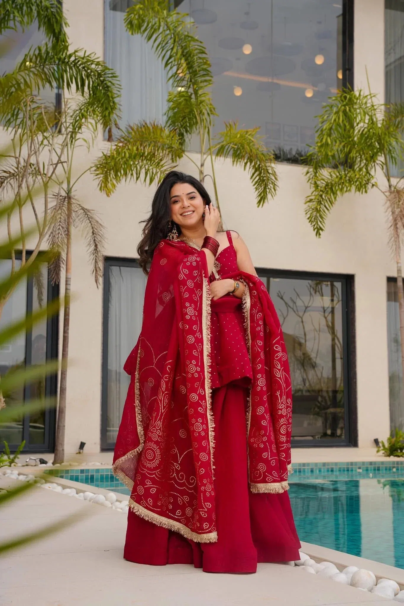 Satrutvi 01 Crunchy Embroidery Kurti With Sharara Dupatta Collection