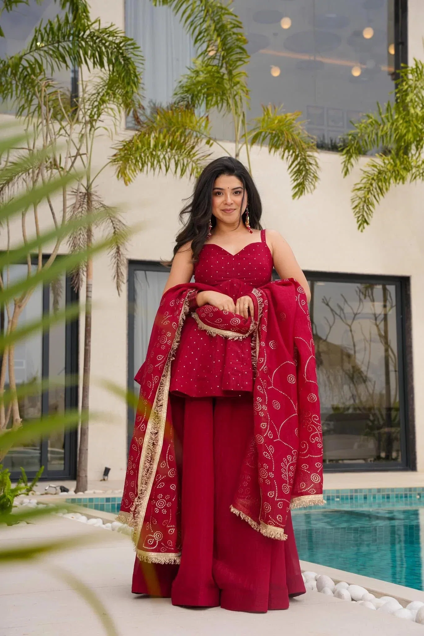 Satrutvi 01 Crunchy Embroidery Kurti With Sharara Dupatta Collection