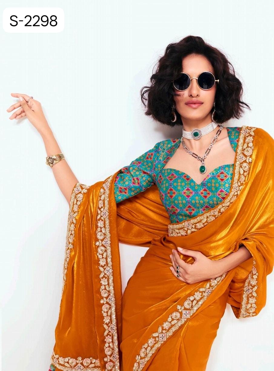 Kimora Deevangi Vol 33 Fancy Tissue With Handworked Designer Saree Collection