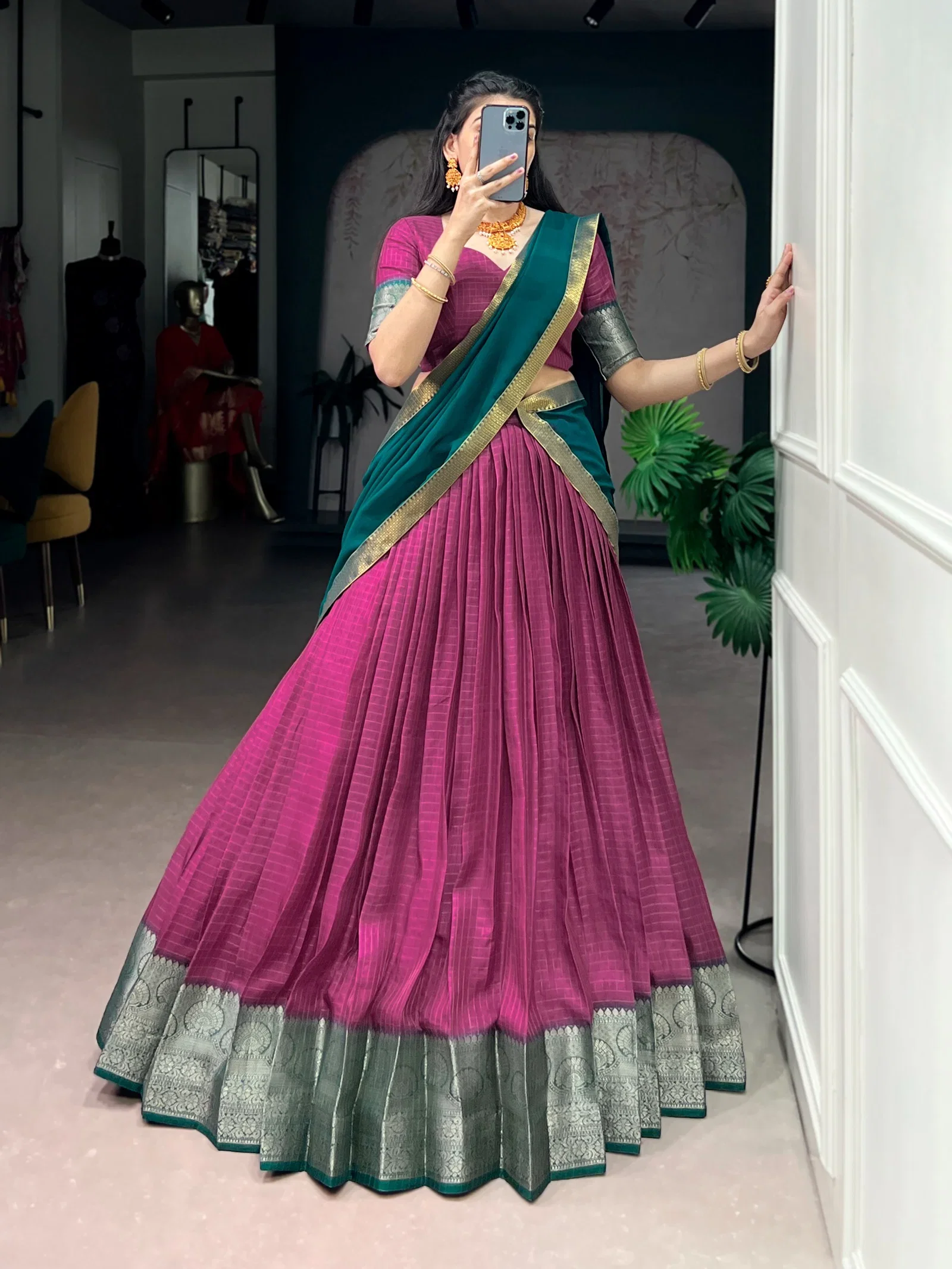 Taraa L 2045 Dola Chex Zari Weaving Traditional Lehenga Choli Collection