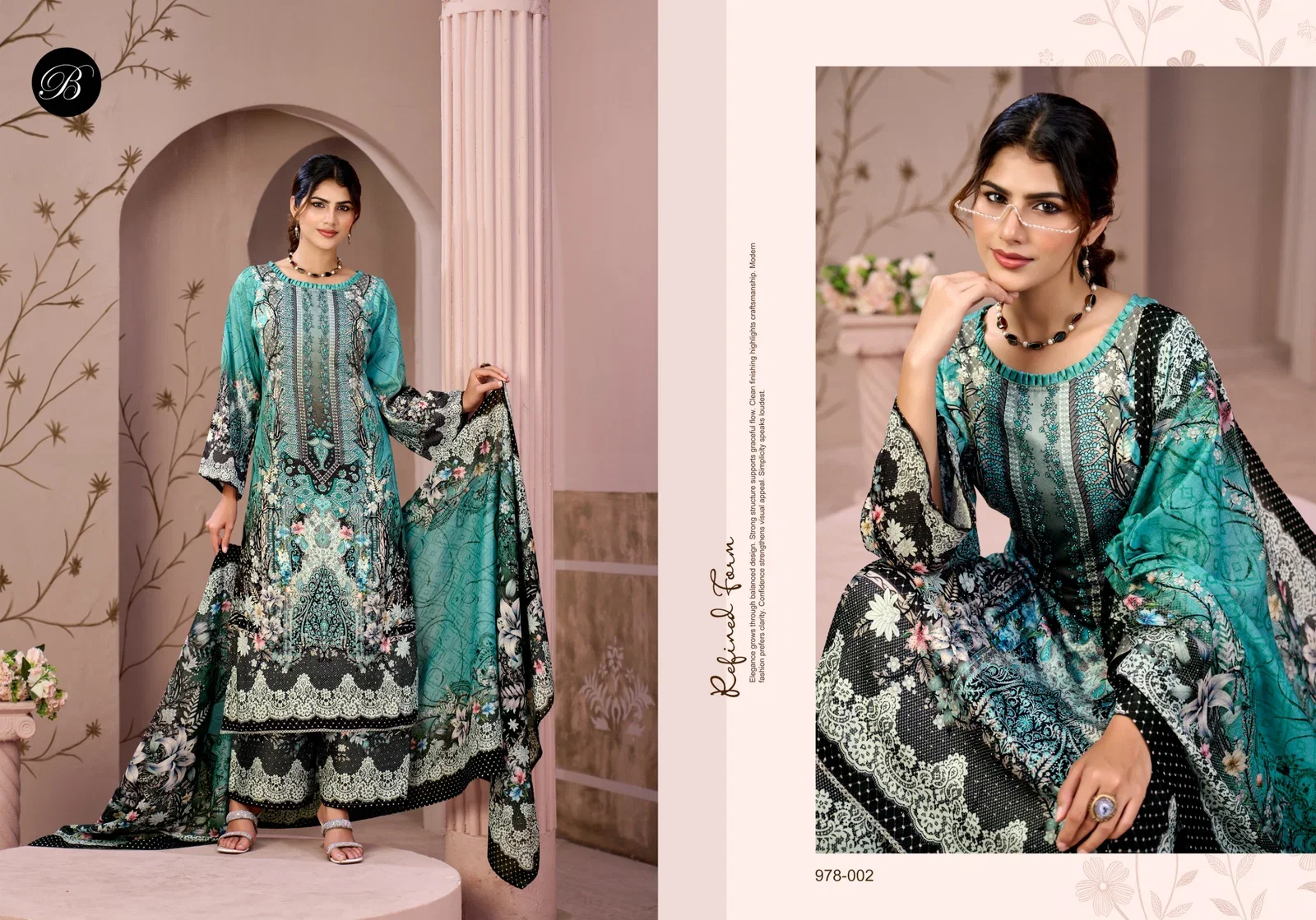 Belliza Moon Light Jam Cotton Digital Printed Dress Material