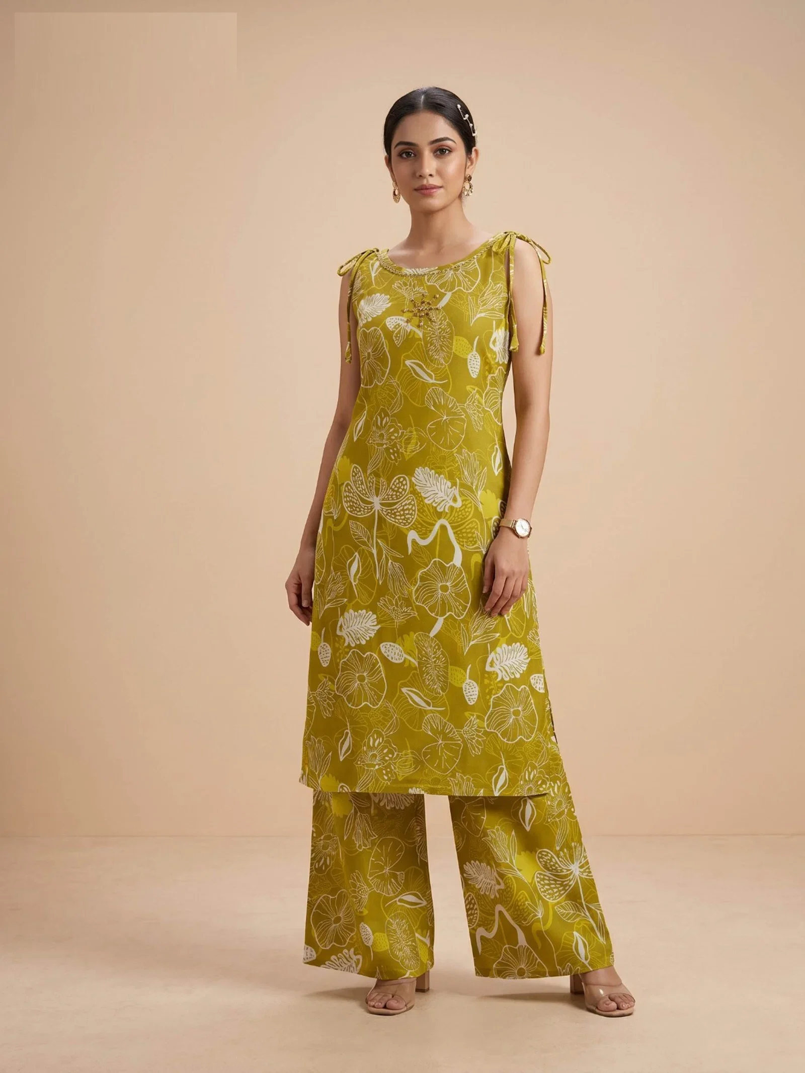 Naisha K 956 Rayon Printed Kurti With Bottom Collection