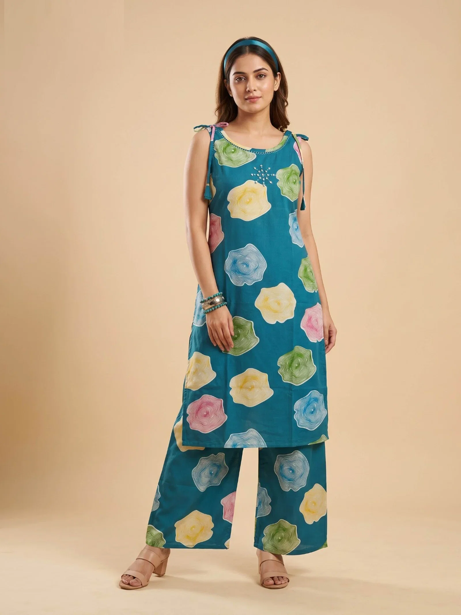 Naisha K 956 Rayon Printed Kurti With Bottom Collection