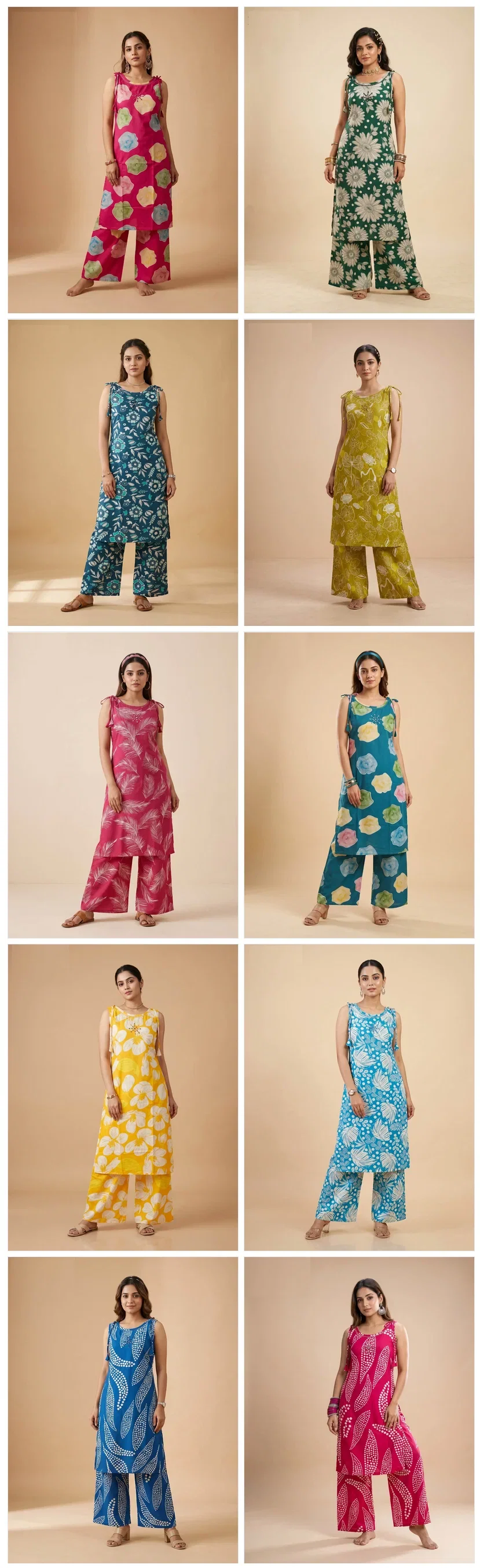 Naisha K 956 Rayon Printed Kurti With Bottom Collection