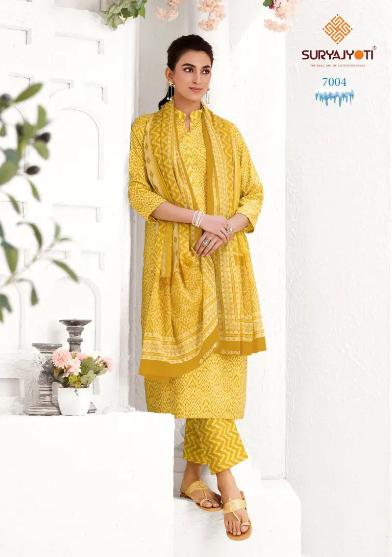 Suryajyoti Ice Look Vol 7 Cotton Printed Dress Material Collection