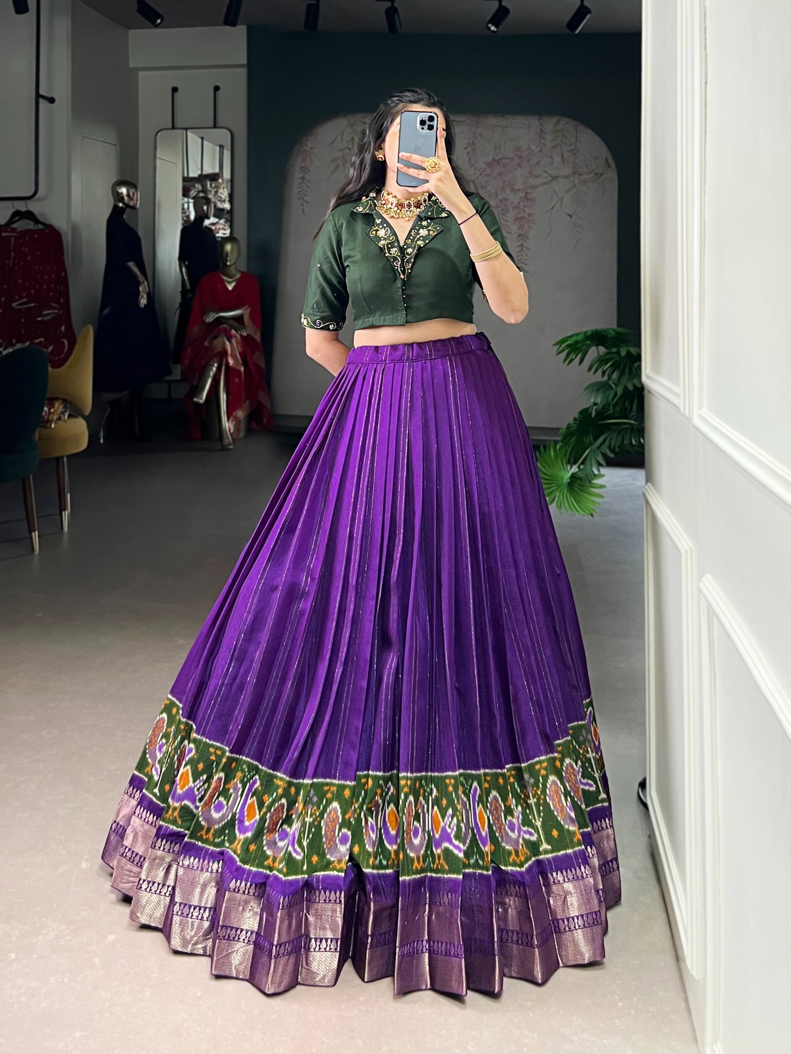Taraa L 1135 Poly Cotton Zari Weaving Co Ord Set Lehenga Collection