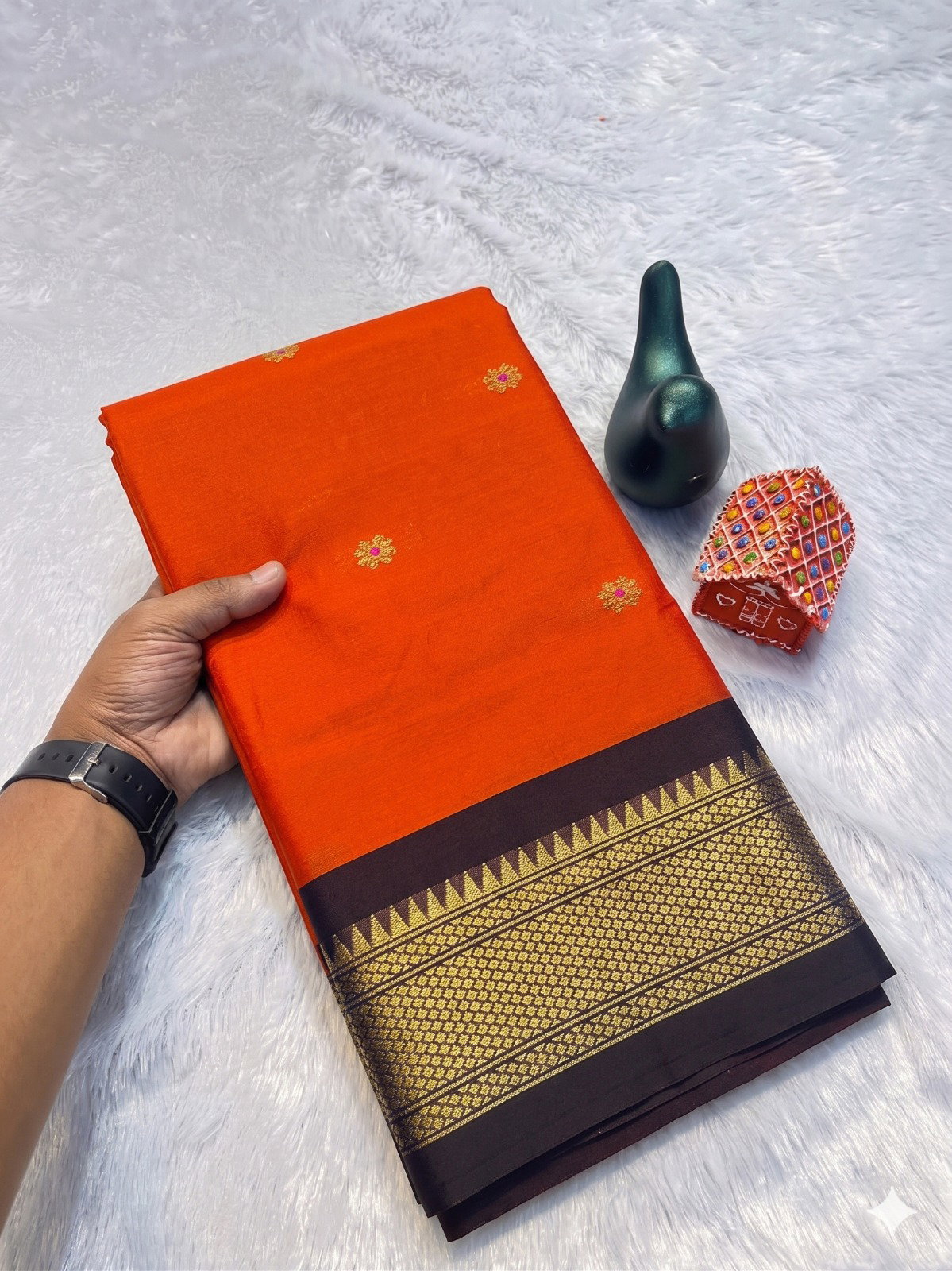 VLC Paithani Soft Silk Border With Minawork All Over Saree
