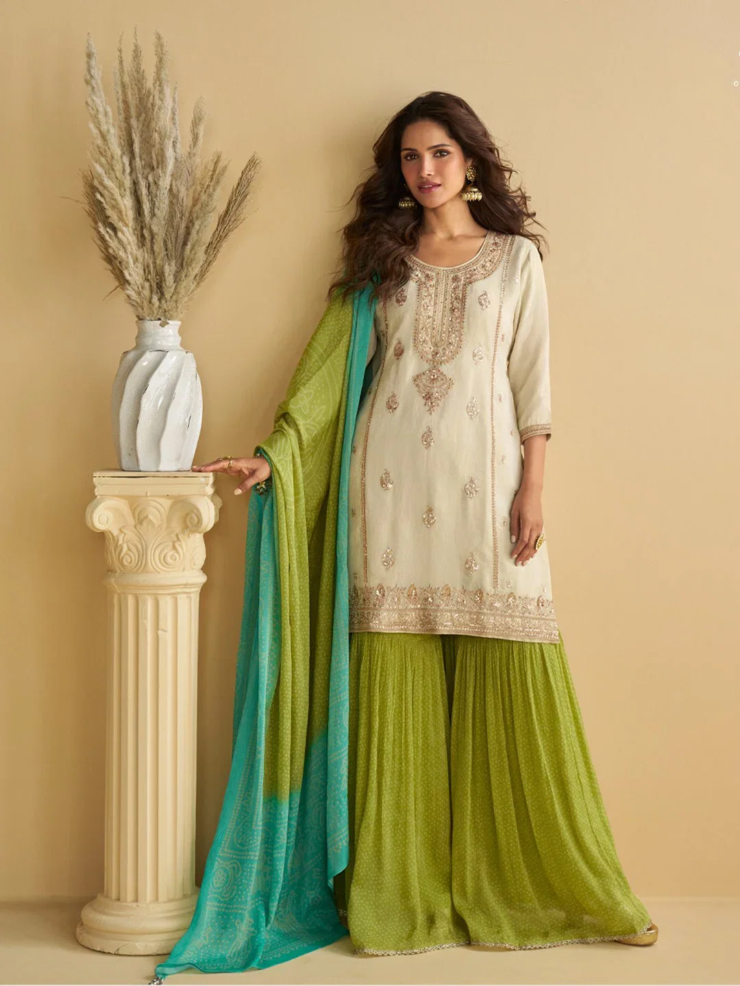 Kf 10069 Chinon Silk Digital Printed Salwar Suit Collection