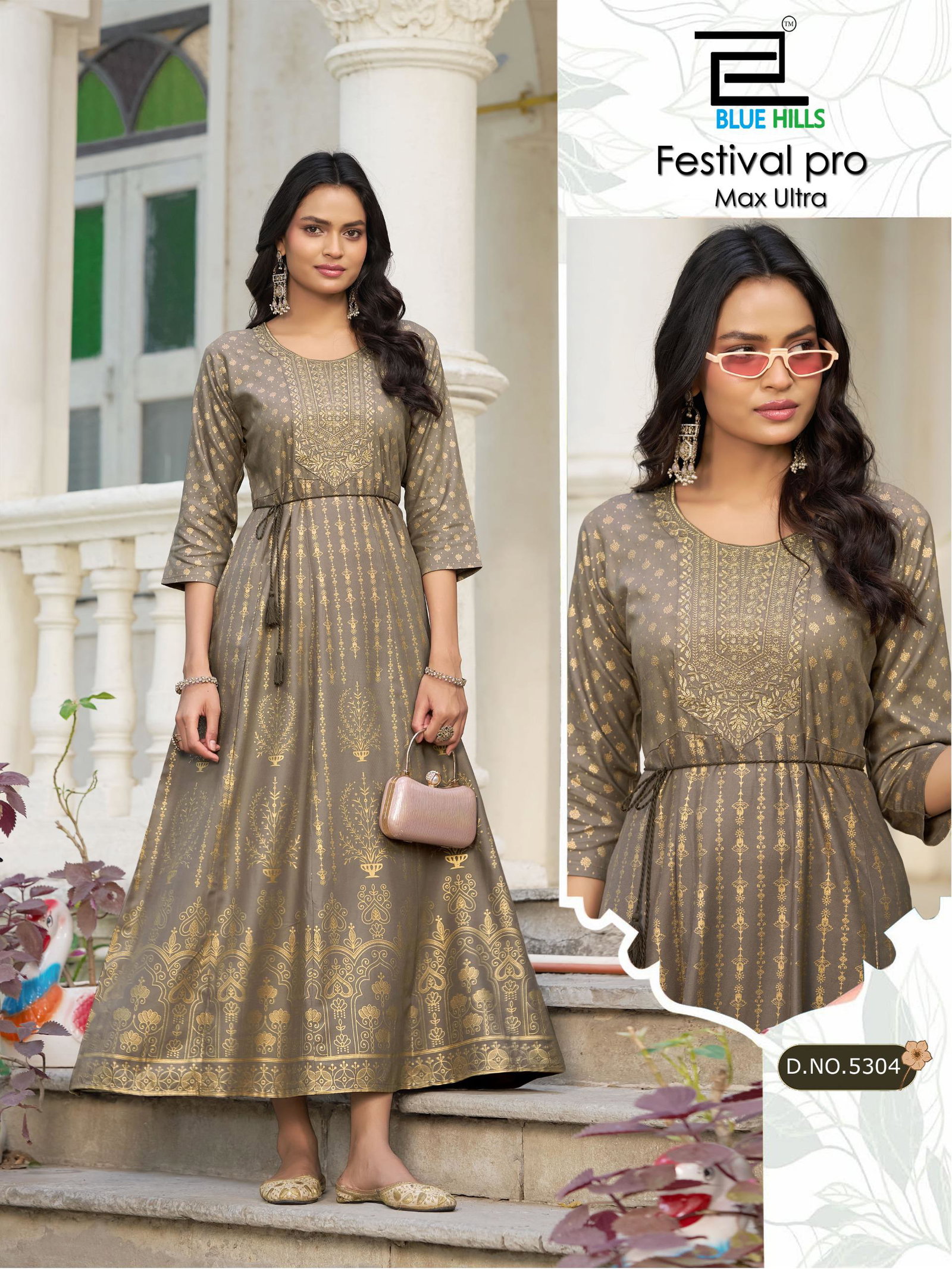 Blue Hills Festival Pro Max Ultra Plus Size Rayon Anarkali Kurti Collection
