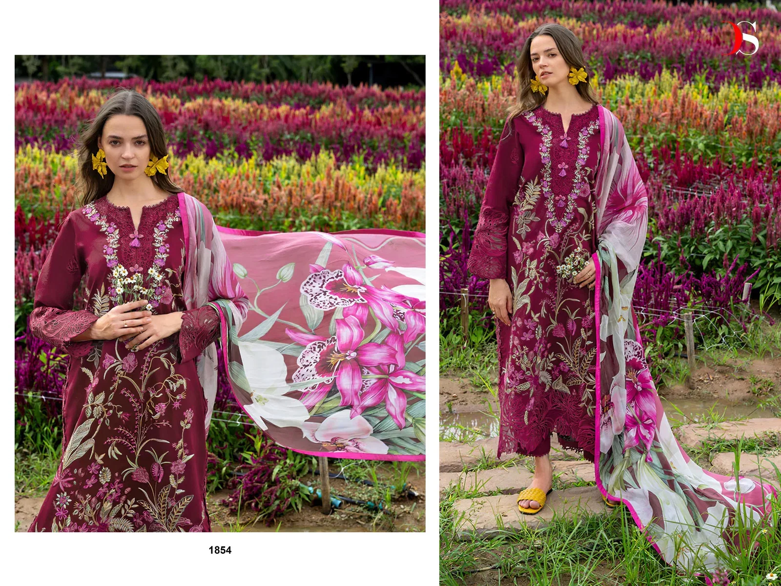 Deepsy Mushq Vol 3 Lawn Cotton Dupatta Cotton Embroidered Salwar Kameez