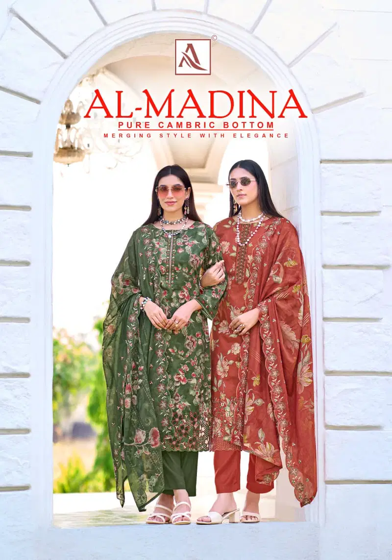 Alok Al Madina Vol 2 Cambric Cotton Foil Printed Dress Material