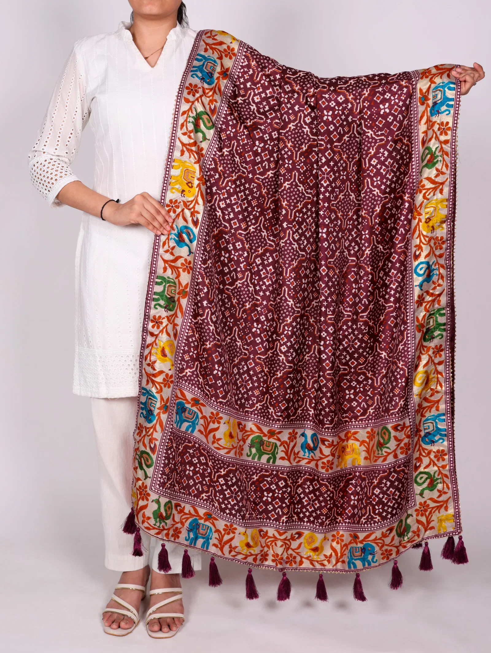 Taraa L 4014 Tasar Silk Printed Fancy Dupatta Collection
