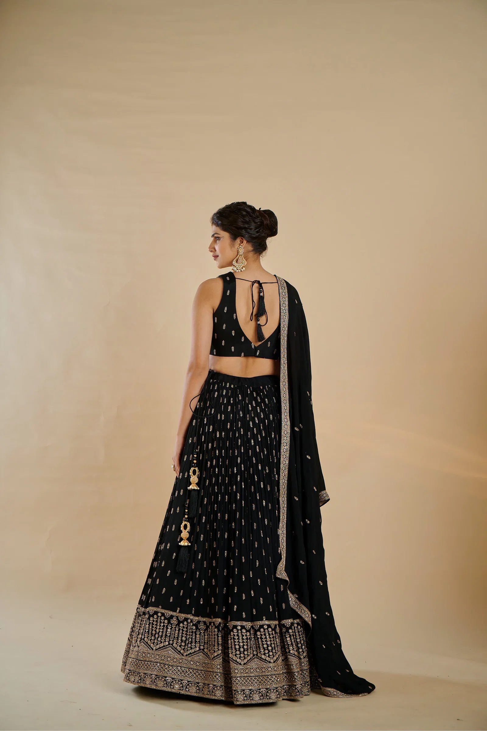 Tc 270 Faux Georgette Zari Sequence Designer Lehenga Choli