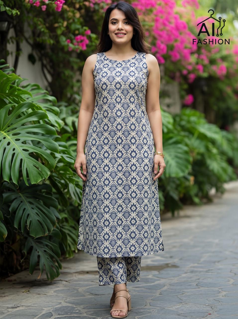 Summer Special Cord Set Vol 1 Cotton Flex Long Flared Kurti With Bottom