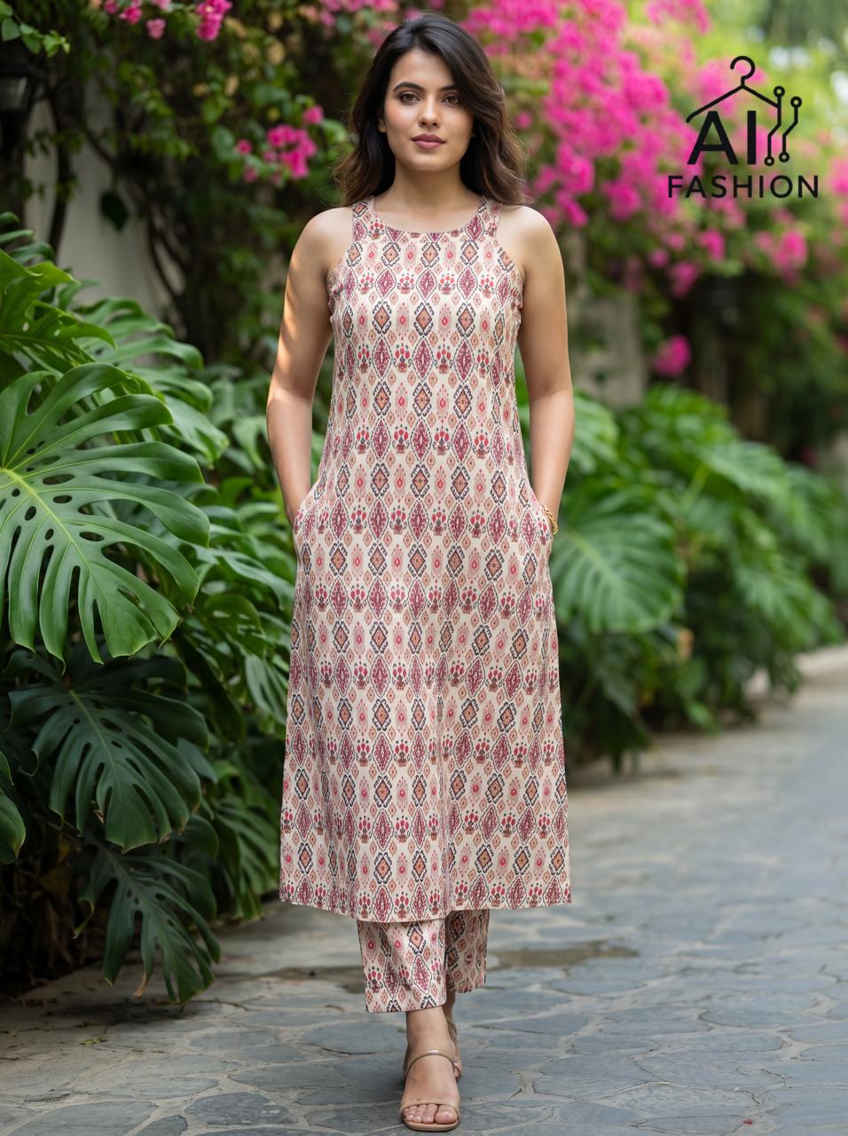 Summer Special Cord Set Vol 1 Cotton Flex Long Flared Kurti With Bottom