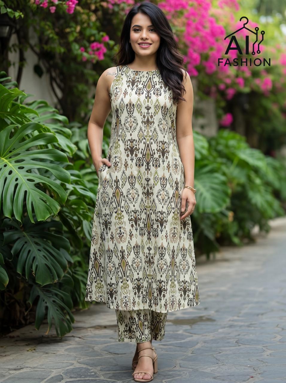 Summer Special Cord Set Vol 1 Cotton Flex Long Flared Kurti With Bottom