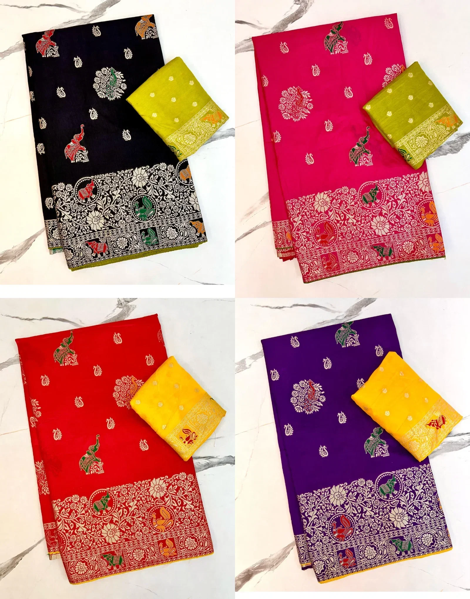 Scjb Rajwadi F Banarasi Dola Silk Saree Collection