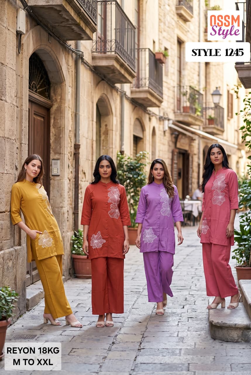 Ossm Style 1245 Rayon Co Ord Set Collection