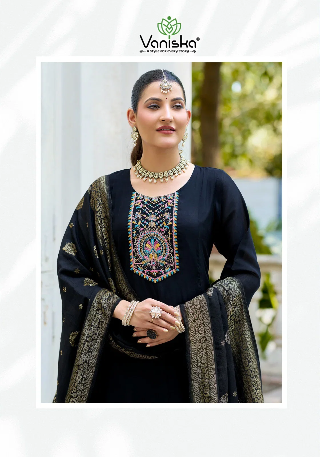 Vaniska Anarkali Vol 1 Mal Chanderi Gown Style Kurti With Bottom Dupatta Collection 