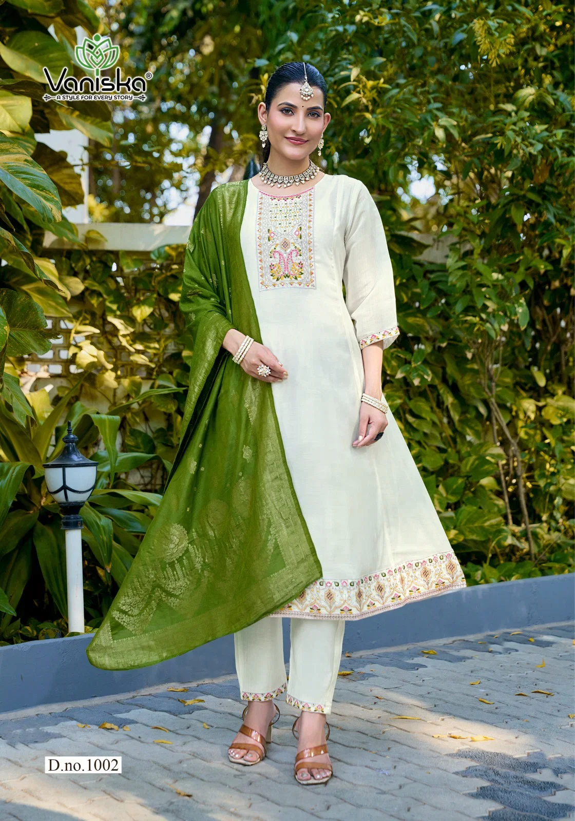 Vaniska Anarkali Vol 1 Mal Chanderi Gown Style Kurti With Bottom Dupatta Collection 