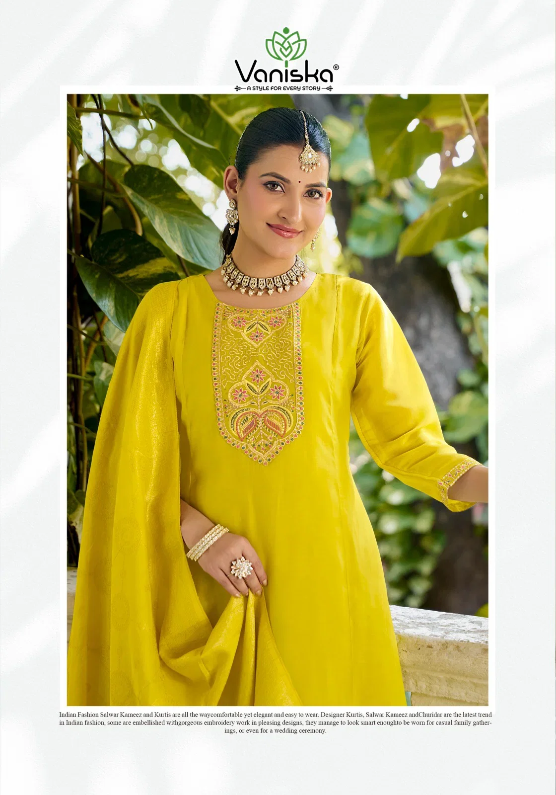 Vaniska Anarkali Vol 1 Mal Chanderi Gown Style Kurti With Bottom Dupatta Collection 