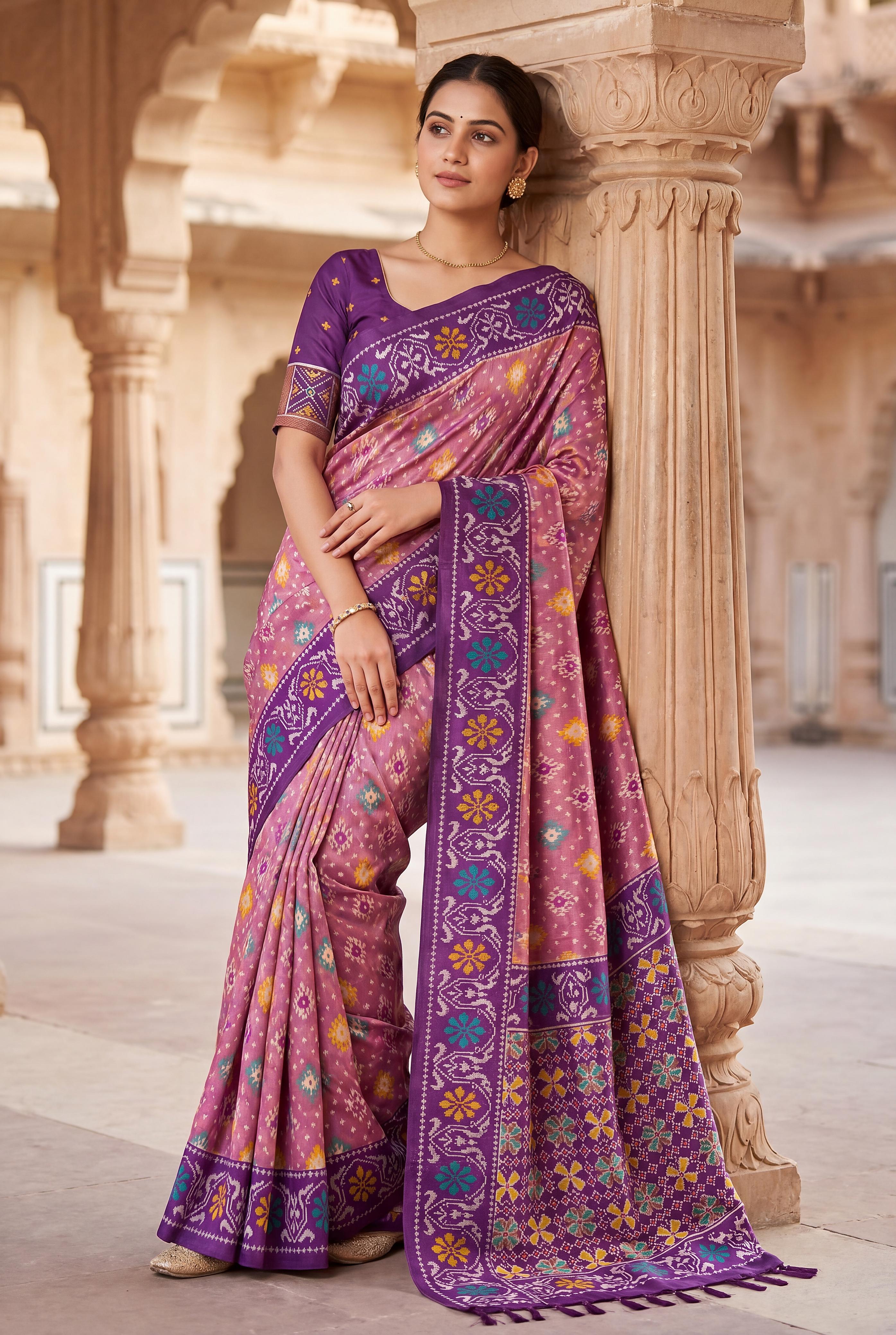 Lekha MN Patola Silk Zari Weaving Saree