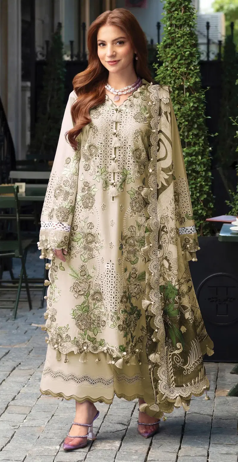 Elan E 37 Cambric Lawn Cotton Embroidered Salwar Kameez