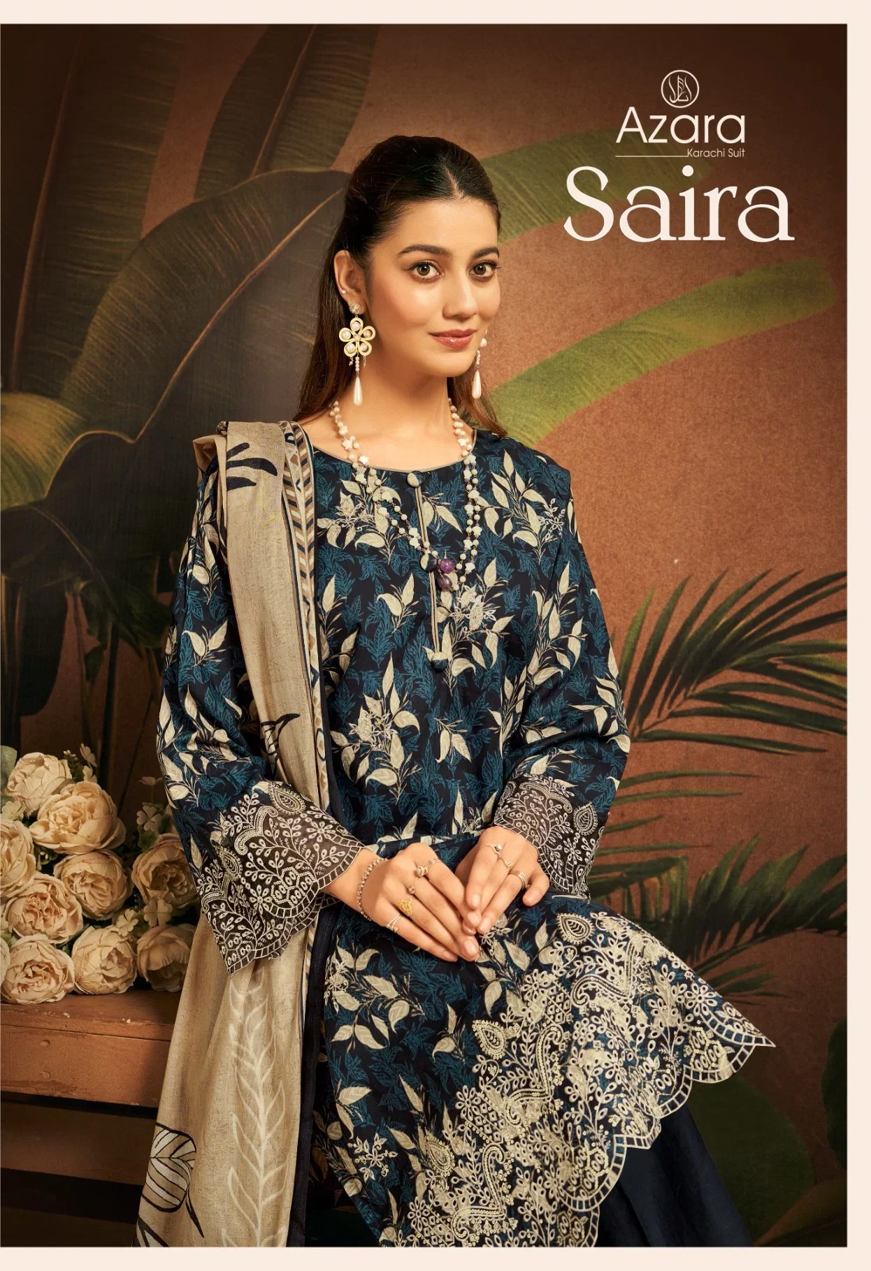 Radhika Azara Saira Lawn Printed Embroidered Dress Materials