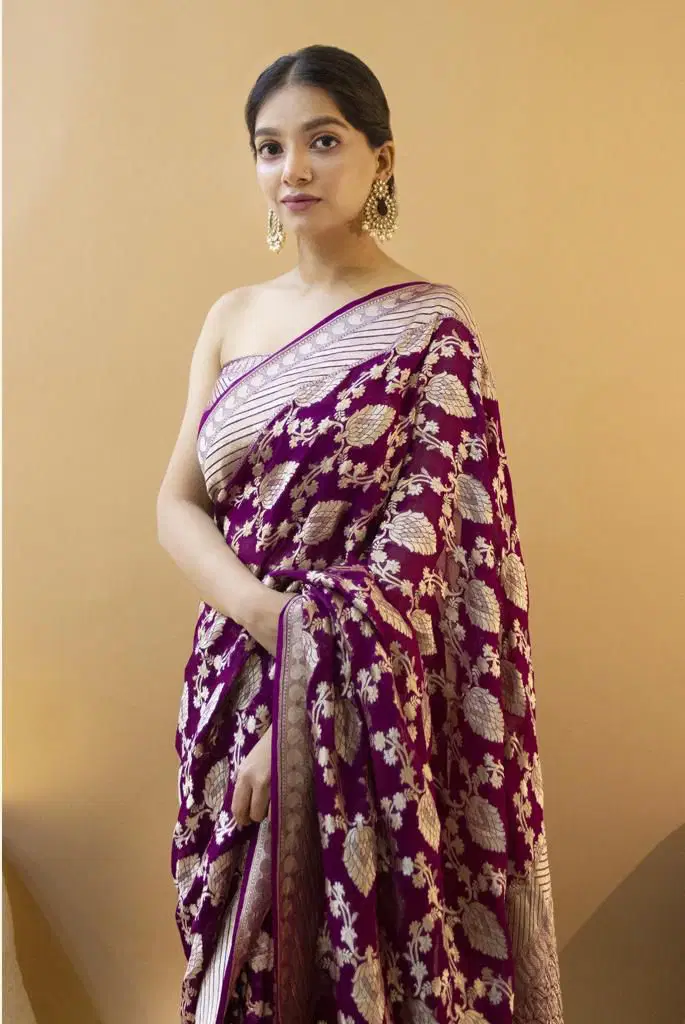 Soft Silk 1087 Lichi Silk Jacquard Work Saree Collection
