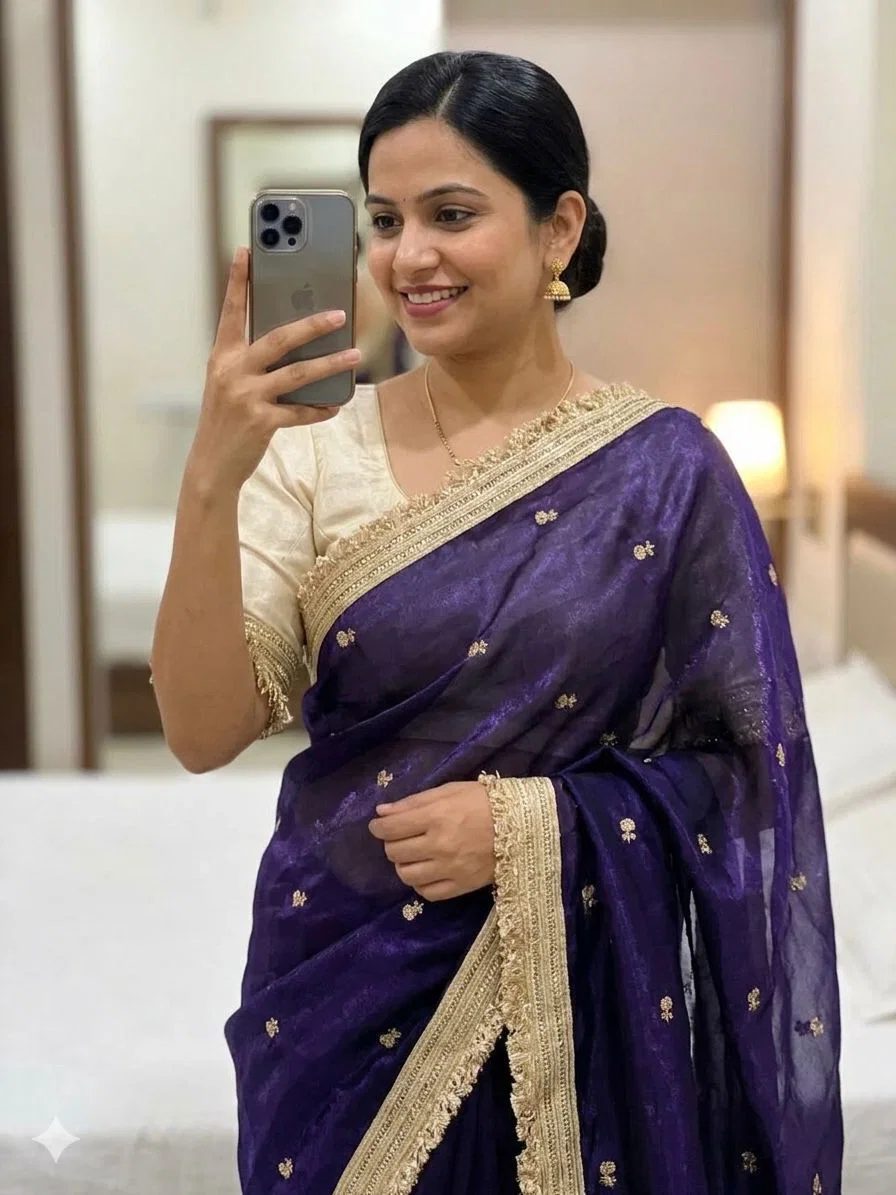 Bt 1309 Soft Fandy Sattin Silk Sequence Worked Saree Collection