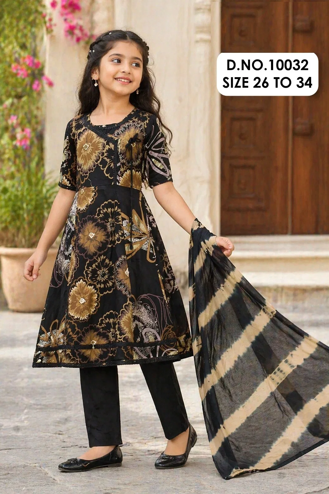 Charvika 10032 Rayon Kids Wear Kurti Pant And Dupatta Collection