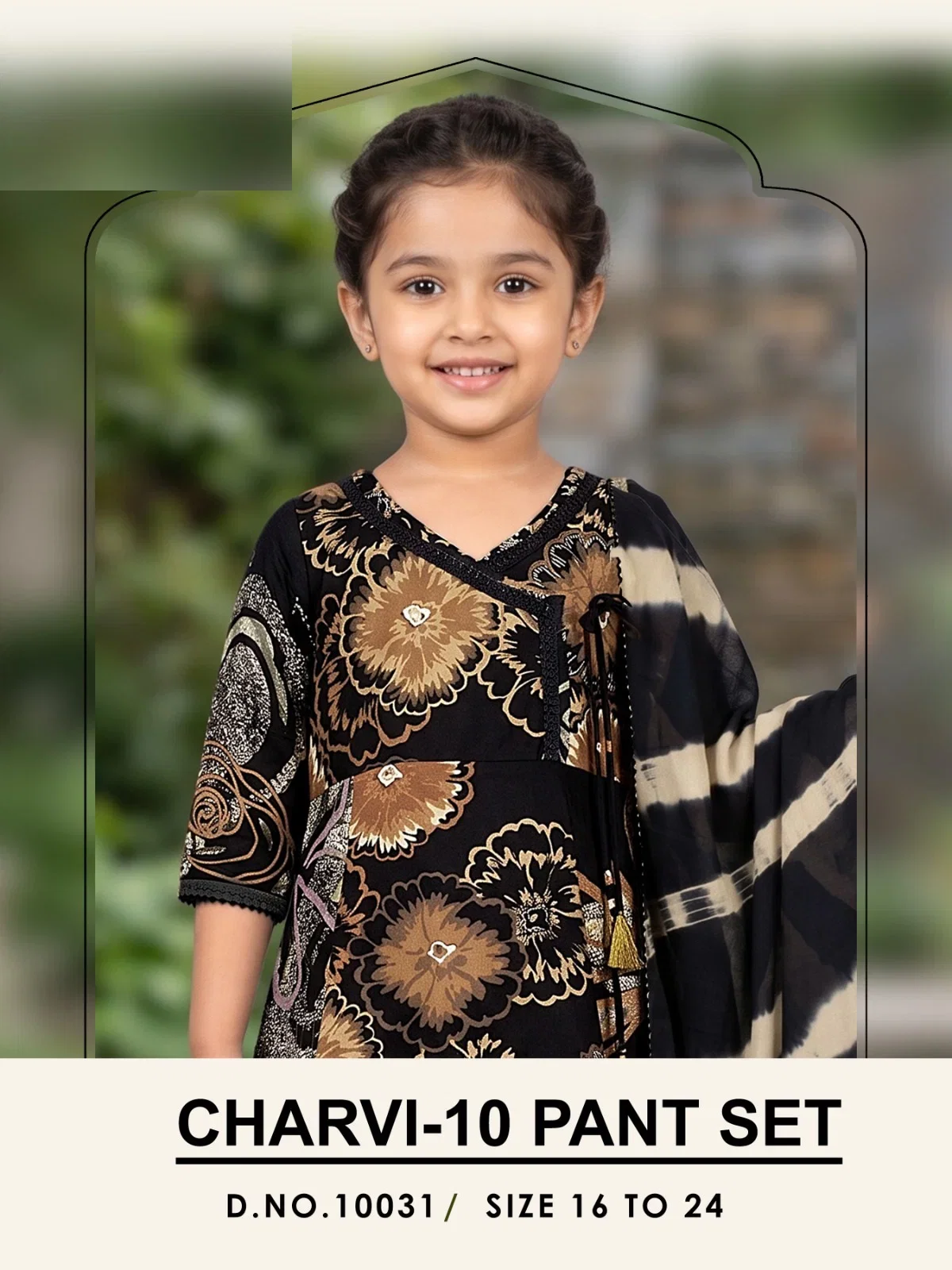 Charvi 10031 Rayon Kids Wear Kurti Pant And Dupatta Collection