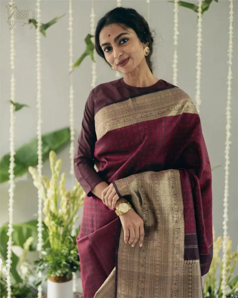 Soft Silk 6089 Lichi Silk Jacquard Work Saree