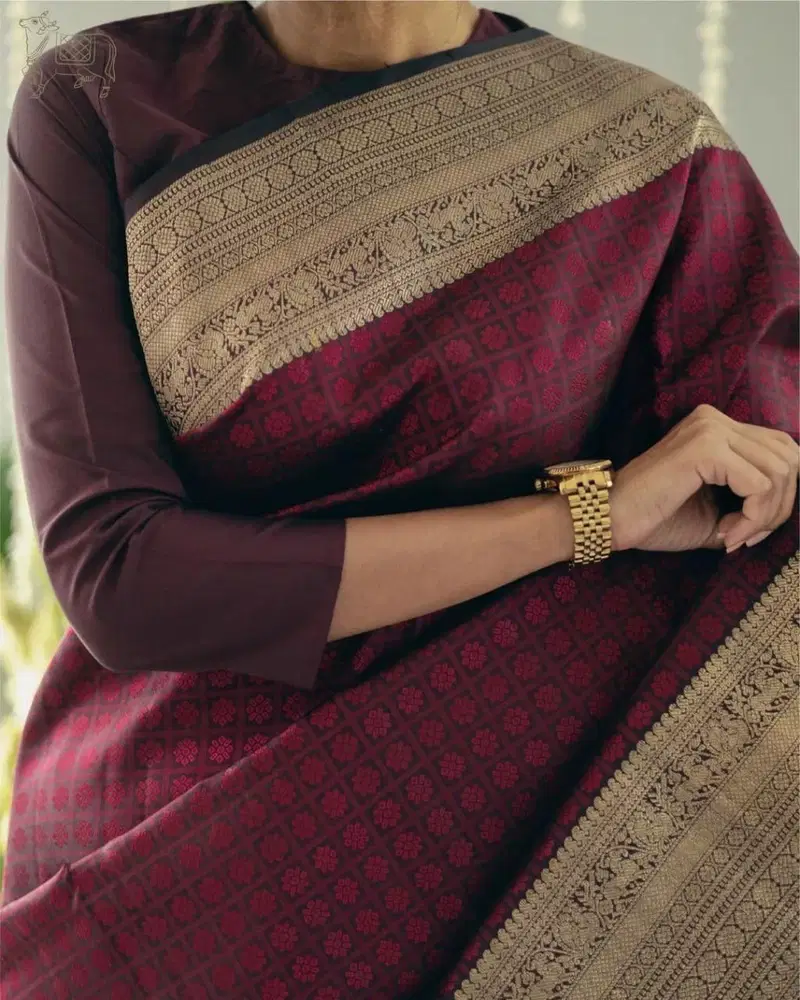 Soft Silk 6089 Lichi Silk Jacquard Work Saree