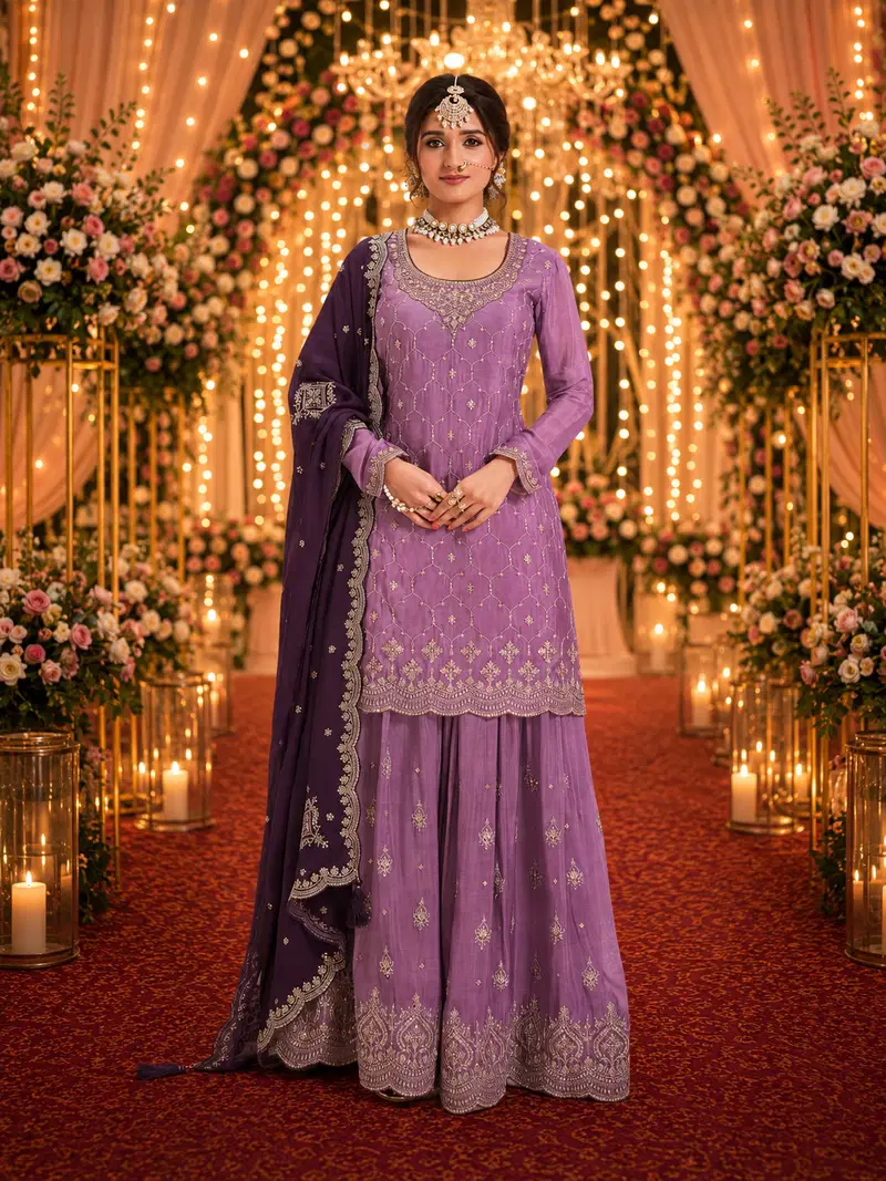 9Star Shiv Hit Chinon Sequence Worked Designer Salwar Kameez