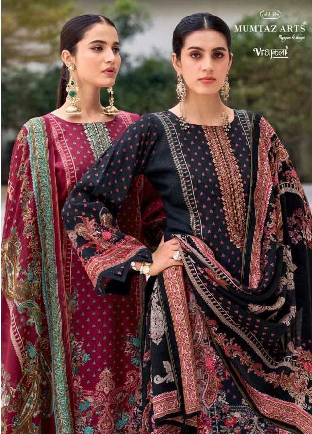 Mumtaz Arts Rosella Viscose Jam Discharge Printed Dress Material