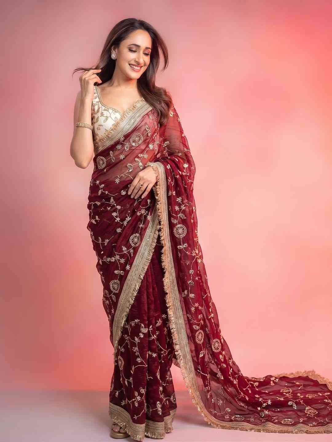 Kc 988 Space Silk Sequence Handworked Premium Saree Collection