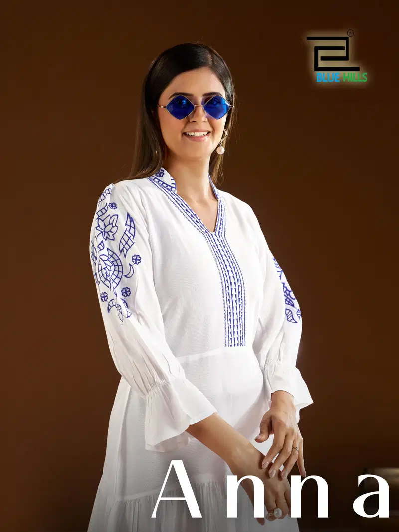Blue Hills Anna Rayon Embroidered Kurti Collection